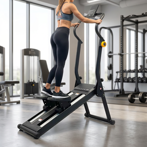 New Model Fitness Adjustable Magnetoresistive Steel Collapsible Stair Climber Exercise Machine Stair Stepper Home Use Sports