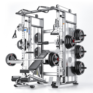 Commercial Multifunction Fitness Cable Crossover Squat Power Rack