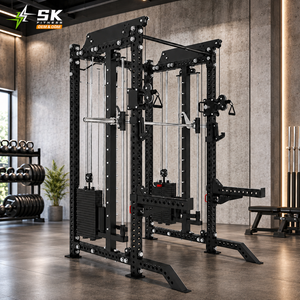 SK Home Gym Equipment Dual Adjustable Pulley Smith Machine Power Rack