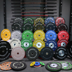 Calibrated Gym Rubber Bumper Weight Plates Set